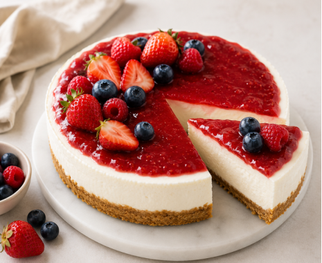 Cheesecake Γιαουρτιού (Χωρίς Ψήσιμο)