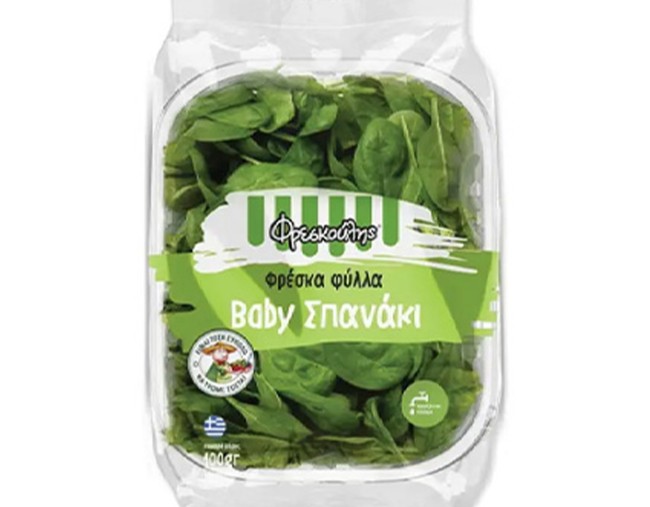 ΦΡΕΣΚΟΥΛΗΣ ΦΥΛΛΑ BABY SPINACH 100gr