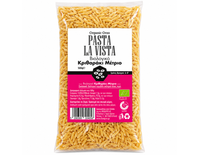 ΒΙΟΑΓΡΟΣ PASTA LA VISTA ΚΡΙΘΑΡΑΚΙ ΜΕΤΡΙΟ 500gr
