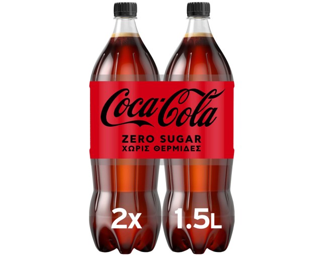 COCA COLA ZERO 2x1.5lt ΑΝΑΨΥΚΤΙΚΑ