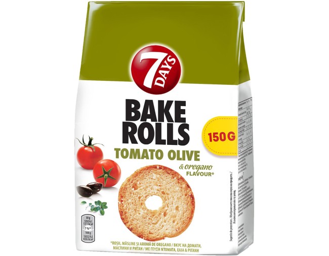 7 DAYS BAKE ROLLS ΝΤΟΜΑΤΑ ΕΛΙΑ ΚΑΙ ΡΙΓΑΝΗ 150gr