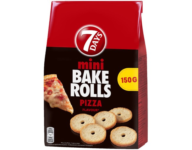 7 DAYS MINI BAKE ROLLS PIZZA 150gr