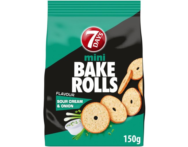 7 DAYS MINI BAKE ROLLS SOUR CREAM & ONION 150gr