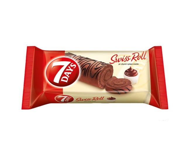 7DAYS SWISS ROLL ΜΕ ΓΕΜΙΣΗ ΚΡΕΜΑ ΚΑΚΑΟ 200gr