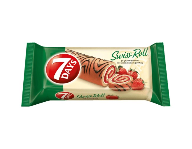 7DAYS SWISS ROLL VANILLA STRAWBERRY 200gr