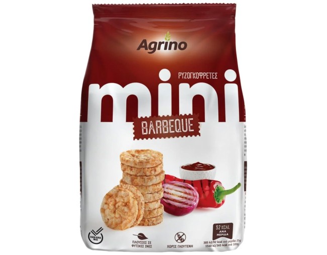 AGRINO ΡΥΖΟΓΚΟΦΡΕΤΕΣ MINI BARBEQUE 50gr