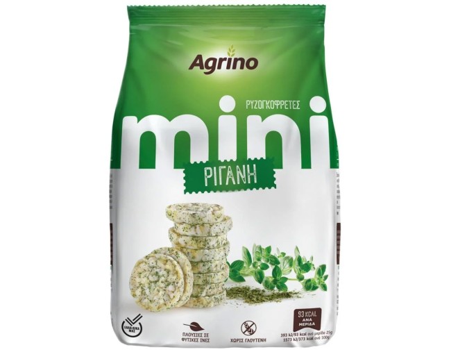 AGRINO MINI ΡΥΖΟΓΚΟΦΡΕΤΕΣ ΡΙΓΑΝΗ 50gr
