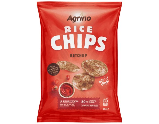 AGRINO RICE CHIPS KETCHUP 60gr