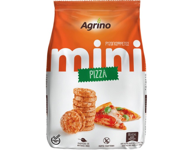 AGRINO ΡΥΖΟΓΚΟΦΡΕΤΕΣ MINI PIZZA 50gr