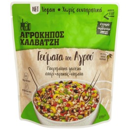 ΑΓΡΟΚΗΠΟΣ ΧΑΛΒΑΤΖΗ ΓΕΥΜΑΤΑ ΤΟΥ ΑΓΡΟΥ ΜΑΥΡΟΜΑΤΙΚΑ ΦΑΣΟΛΙΑ ΣΙΤΑΡΙ ΑΡΑΚΑΣ & ΝΤΟΜΑΤΑ 220gr