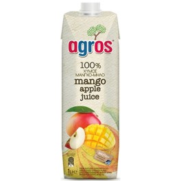 AGROS 100% ΧΥΜΟΣ ΜΑΝΓΚΟ ΚΑΙ ΜΗΛΟ 1lt