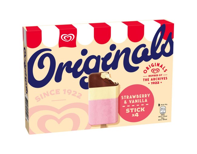 ALGIDA ORIGINALS STRAWBERRY &VANILLA STICK 4x320ml ΕΒΔΟΜΑΔΙΑΙΕΣ ΠΡΟΣΦΟΡΕΣ
