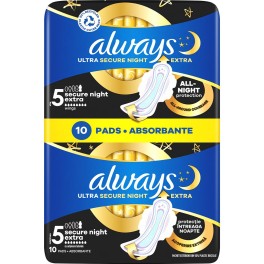 ALWAYS ULTRA SECURE NIGHT EXTRA N.5 10τμχ