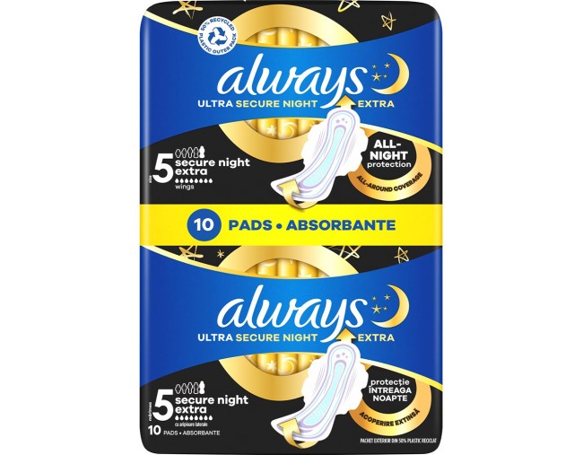ALWAYS ULTRA SECURE NIGHT EXTRA N.5 10τμχ
