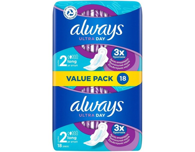ALWAYS ULTRA DAY LONG ΣΕΡΒΙΕΤΕΣ 18τμχ