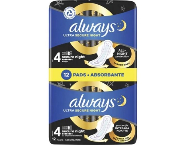 ALWAYS ULTRA SECURE NIGHT N4 12τμχ