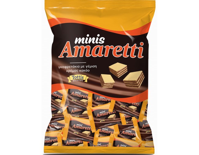 AMARETTI MINI ΓΚΟΦΡΕΤΑΚΙΑ ΚΡΕΜΑ ΚΑΚΑΟ 165gr