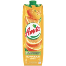 AMITA 100% ΦΥΣΙΚΟΣ ΧΥΜΟΣ  ΠΟΡΤΟΚΑΛΙ 1lt