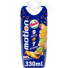 AMITA MOTION ΧΥΜΟΣ 9 ΦΡΟΥΤΩΝ 330ml