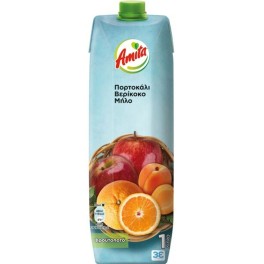 AMITA ΧΥΜΟΣ ΠΟΡΤΟΚΑΛΙ ΜΗΛΟ ΒΕΡΙΚΟΚΟ 1lt