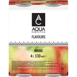 AQUA CARPATICA FLAVOURS ΜΗΛΟ ΜΕ ΦΥΣΙΚΟ ΜΕΤΑΛΛΙΚΟ ΝΕΡΟ 4x330ml