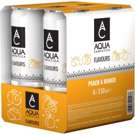 AQUA CARPATICA FLAVOURS PEACH & MANGO ΜΕ ΦΥΣΙΚΟ ΜΕΤΑΛΛΙΚΟ ΝΕΡΟ 4x330ml AQUA CARPATICA FLAVOURS PEACH & MANGO ΜΕ ΦΥΣΙΚΟ ΜΕΤΑΛΛΙΚΟ ΝΕΡΟ 4x330ml