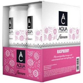 AQUA CARPATICA FLAVOURS RASBERRY ΜΕ ΦΥΣΙΚΟ ΜΕΤΑΛΛΙΚΟ ΝΕΡΟ 4x330ml