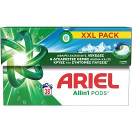 ARIEL ALL IN 1 PODS ΑΠΟΡΡΥΠΑΝΤΙΚΟ ΡΟΥΧΩΝ 38 ΚΑΨΟΥΛΕΣ ARIEL ALL IN 1 PODS ΑΠΟΡΡΥΠΑΝΤΙΚΟ ΡΟΥΧΩΝ 38 ΚΑΨΟΥΛΕΣ