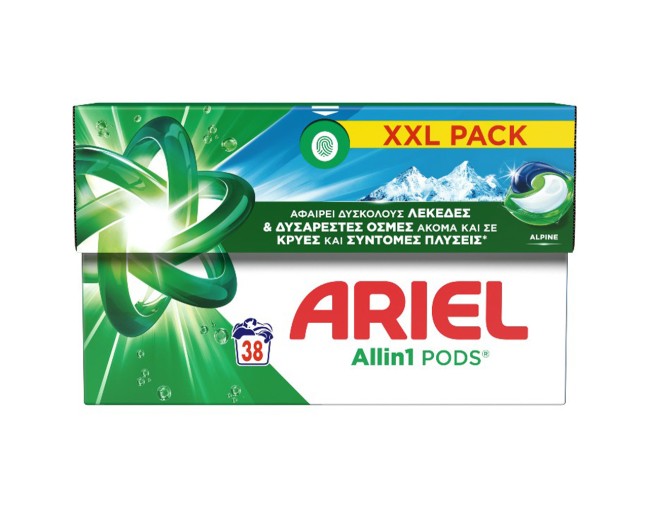 ARIEL ALL IN 1 PODS ΑΠΟΡΡΥΠΑΝΤΙΚΟ ΡΟΥΧΩΝ 38 ΚΑΨΟΥΛΕΣ