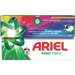ARIEL COLOR ALL IN 1 PODS ΑΠΟΡΡΥΠΑΝΤΙΚΟ ΠΛΥΝΤΗΡΙΟΥ 38 ΚΑΨΟΥΛΕΣ ARIEL COLOR ALL IN 1 PODS ΑΠΟΡΡΥΠΑΝΤΙΚΟ ΠΛΥΝΤΗΡΙΟΥ 38 ΚΑΨΟΥΛΕΣ