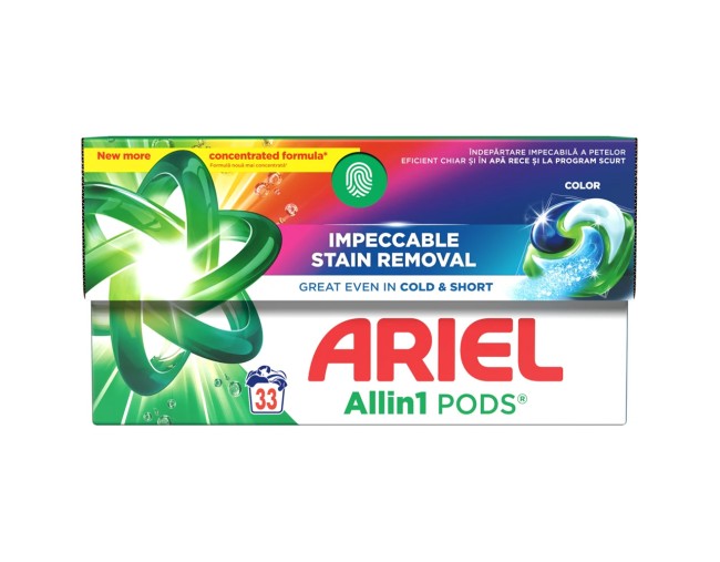 ARIEL COLOR ALL IN 1 PODS ΑΠΟΡΡΥΠΑΝΤΙΚΟ ΠΛΥΝΤΗΡΙΟΥ 33 ΚΑΨΟΥΛΕΣ