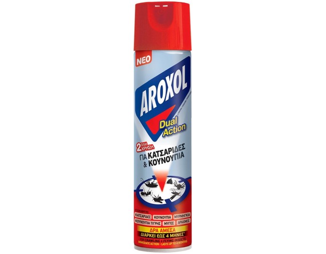 AROXOL DUAL ACTION SPRAY ΓΙΑ ΚΑΤΣΑΡΙΔΕΣ & ΚΟΥΝΟΥΠΙΑ 300ml