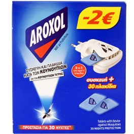 AROXOL ΣΥΣΚΕΥΗ & ΤΑΜΠΛΕΤΕΣ ΚΑΤΑ ΤΩΝ ΚΟΥΝΟΥΠΙΩΝ 30τμχ AROXOL ΣΥΣΚΕΥΗ & ΤΑΜΠΛΕΤΕΣ ΚΑΤΑ ΤΩΝ ΚΟΥΝΟΥΠΙΩΝ 30τμχ