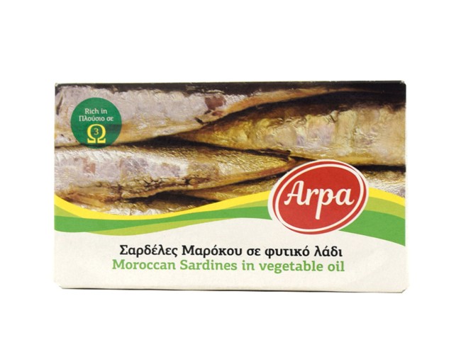 ARPA ΣΑΡΔΕΛΕΣ ΜΑΡΟΚΟΥ ΣΕ ΦΥΤΙΚΟ ΛΑΔΙ 125gr