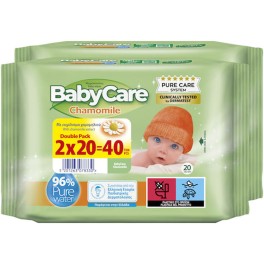 BABY CARE CALMING CHAMOMILE 2x20τμχ