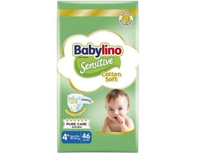 BABYLINO SENSITIVE COTTON SOFT ΠΑΝΕΣ MAXI PLUS No.4+ 46τμχ ΕΒΔΟΜΑΔΙΑΙΕΣ ΠΡΟΣΦΟΡΕΣ