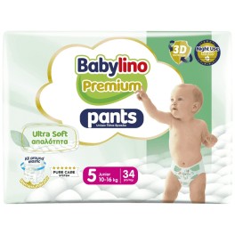 BABYLINO PANTS PREMIUM JUNIOR Νο.5 34τμχ BABYLINO PANTS PREMIUM JUNIOR Νο.5 34τμχ