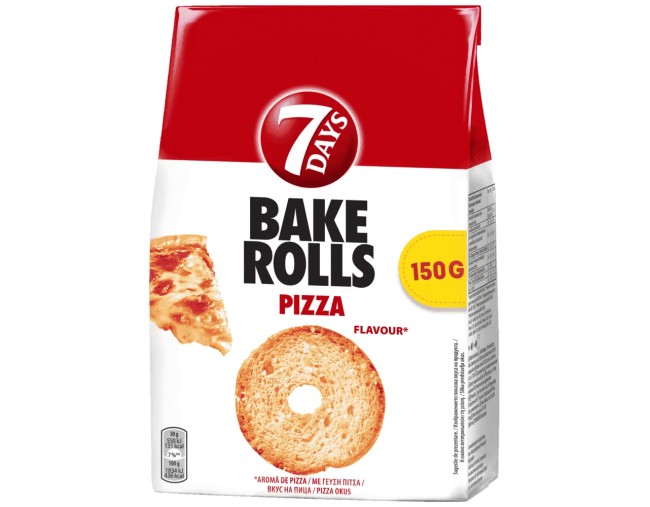 7DAYS BAKE ROLLS PIZZA 150gr