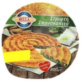 BELLA ΣΠΑΝΑΚΟΠΙΤΑ ΣΤΡΙΦΤΗ 800gr