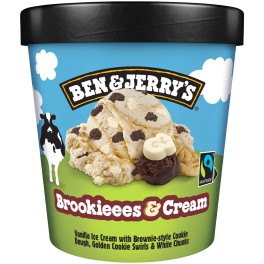 BEN & JERRY'S BROOKIEEES & CREAM 465ml