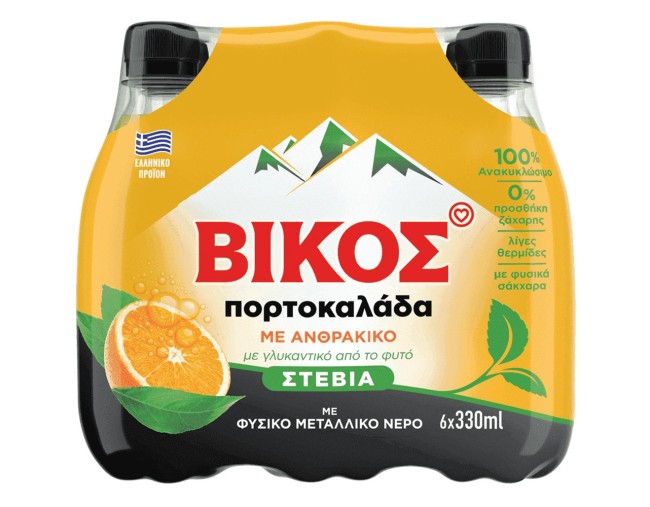 ΒΙΚΟΣ ΠΟΡΤΟΚΑΛΑΔΑ ΣΤΕΒΙΑ ΜΕ ΑΝΘΡΑΚΙΚΟ 6x330ml