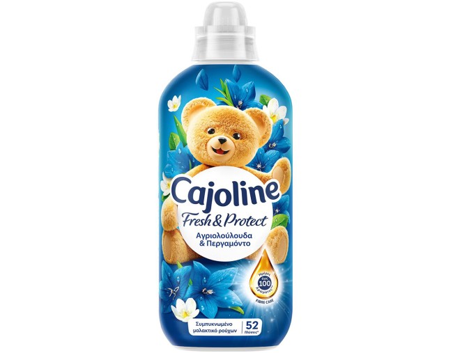 CAJOLINE FRESH & PROTECT ΣΥΜΠΥΚΝΩΜΕΝΟ ΜΑΛΑΚΤΙΚΟ ΡΟΥΧΩΝ ΑΓΡΙΟΛΟΥΛΟΥΔΑ ΚΑΙ ΠΕΡΓΑΜΟΝΤΟ 52 ΜΕΖΟΥΡΕΣ 1096ml