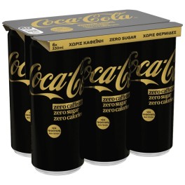 COCA COLA ZERO ΧΩΡΙΣ ΚΑΦΕΙΝΗ 6x330ml COCA COLA ZERO ΧΩΡΙΣ ΚΑΦΕΙΝΗ 6x330ml