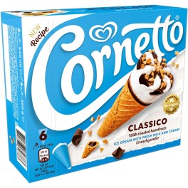 ALGIDA CORNETTO CLASSICO HAZELN ΠΑΓΩΤΟ 6x90ml