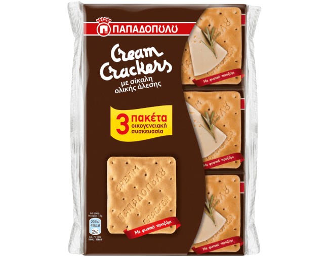 ΠΑΠΑΔΟΠΟΥΛΟΥ CREAM CRACKΕRS ΟΛΙΚΗΣ ΑΛΕΣΗΣ 3x175gr ΕΒΔΟΜΑΔΙΑΙΕΣ ΠΡΟΣΦΟΡΕΣ