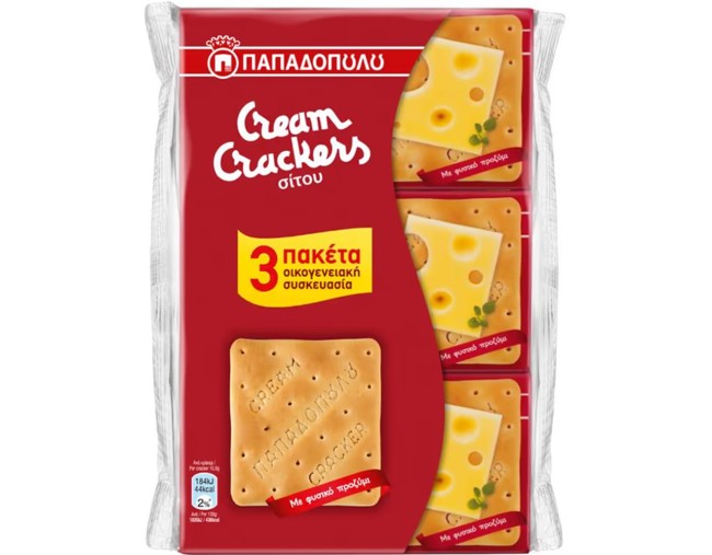 ΠΑΠΑΔΟΠΟΥΛΟΥ CREAM CRACKER ΣΙΤΟΥ 3x140gr ΕΒΔΟΜΑΔΙΑΙΕΣ ΠΡΟΣΦΟΡΕΣ