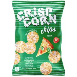 CRISP CORN CHIPS ΚΑΛΑΜΠΟΚΙ & ΡΥΖΙ ΜΕ ΓΕΥΣΗ PIZZA 60gr