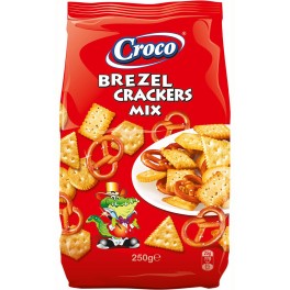 CROCO BREZEL CRACKERS MIX 250gr CROCO BREZEL CRACKERS MIX 250gr