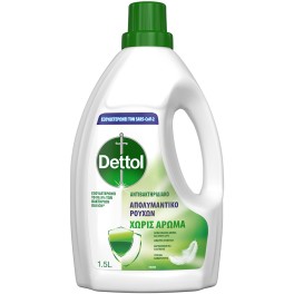DETTOL ΑΝΤΙΒΑΚΤΗΡΙΔΙΑΚΟ ΑΠΟΛΥΜΑΝΤΙΚΟ ΥΓΡΟ ΡΟΥΧΩΝ ΧΩΡΙΣ ΑΡΩΜΑ 1500ml