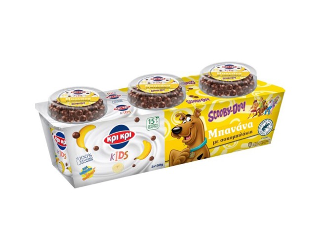 SCOOBY DOO ΕΠΙΔΟΡΠΙΟ ΓΙΑΟΥΡΤΙΟΥ ΜΠΑΝΑΝΑ 3x150gr ΒΡΕΦΙΚΕΣ - ΠΑΙΔΙΚΕΣ ΤΡΟΦΕΣ